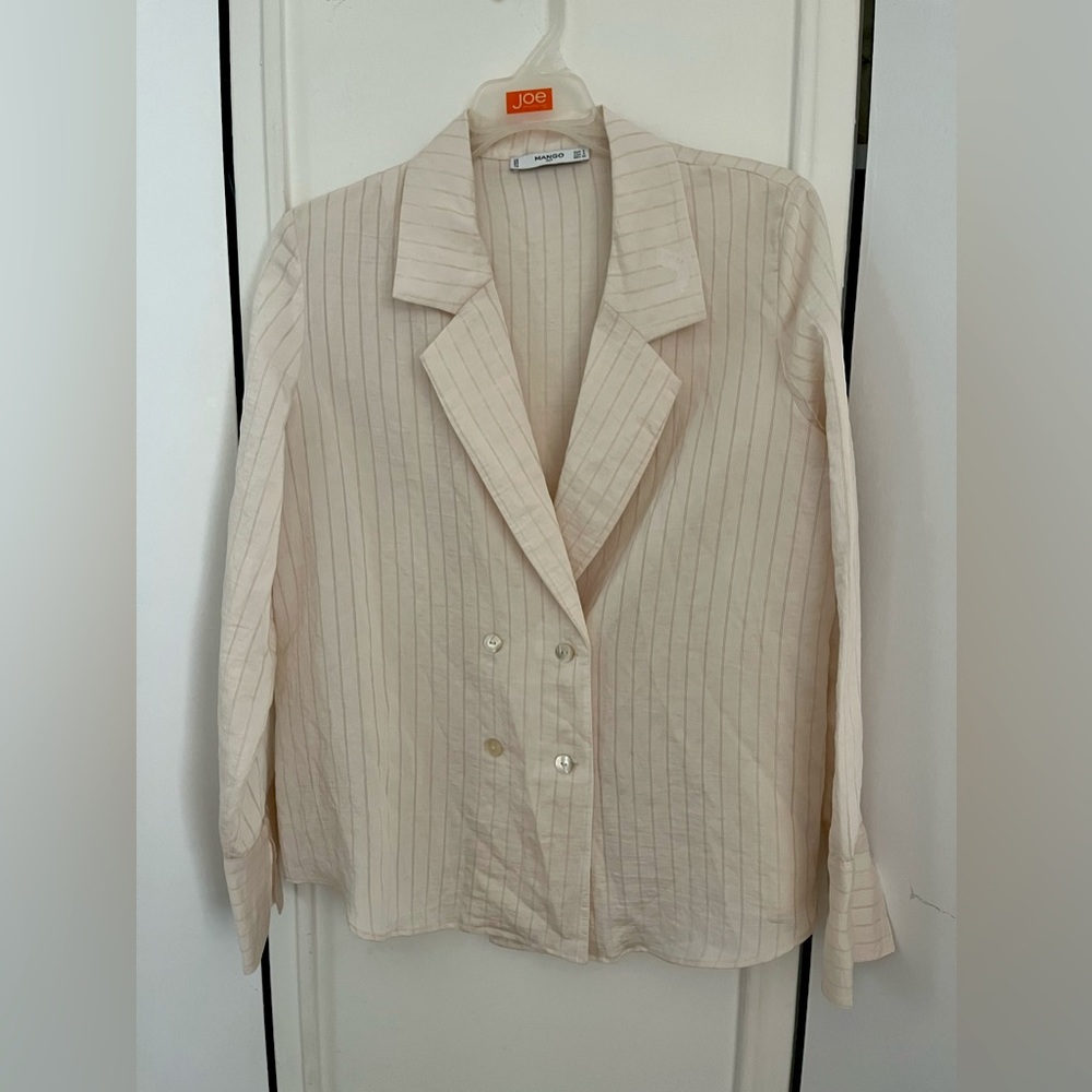 Mango Striped Blazer Shirt